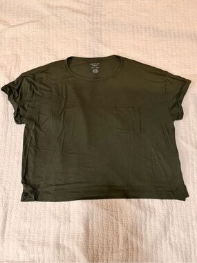 American Eagle Outfitters Olive Green Pocket Tee